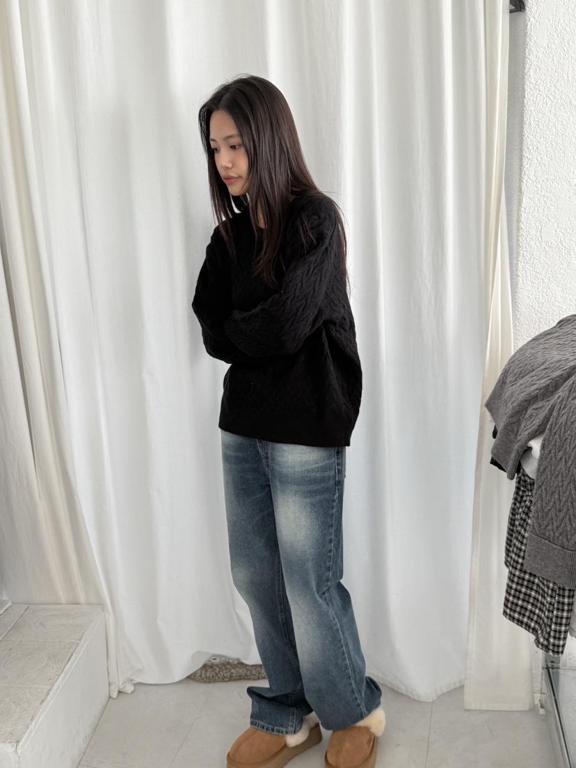 EOMPIT東大門㊣代購女裝新款25秋冬時尚職業真品休閑針織衫EOMPIT針織衫