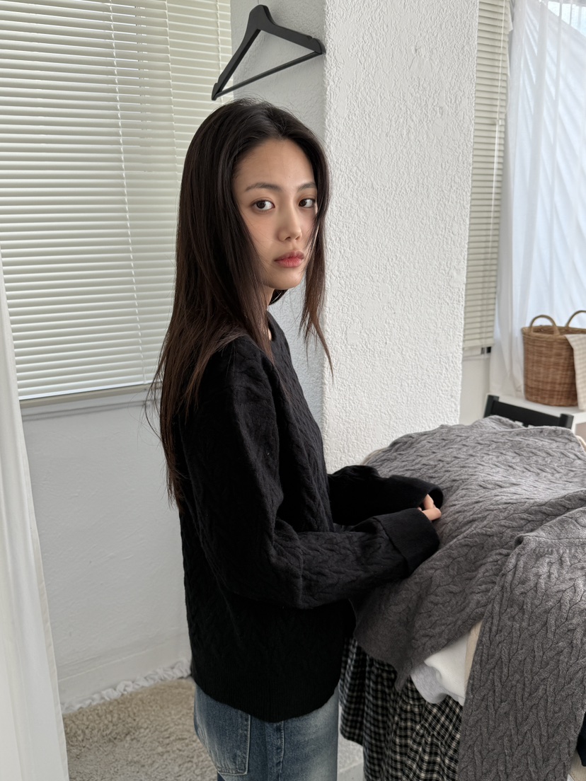 EOMPIT東大門㊣代購女裝新款25秋冬時尚職業真品休閑針織衫EOMPIT針織衫