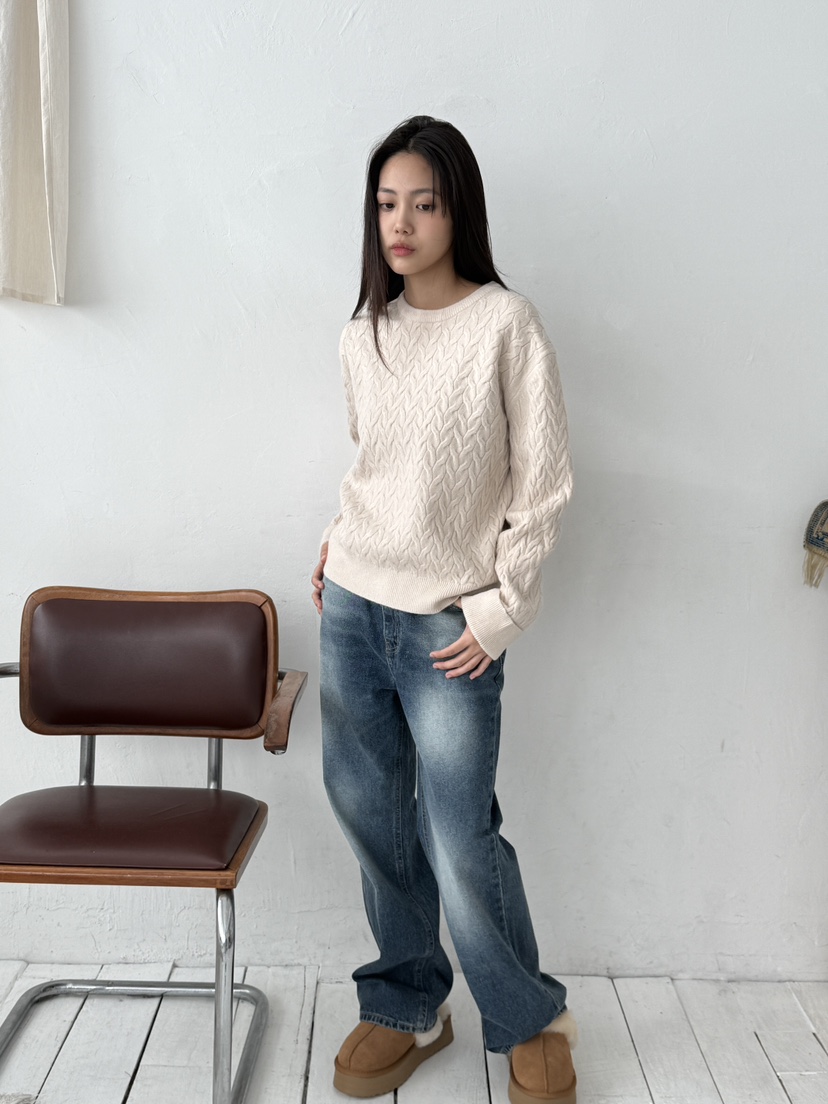 EOMPIT東大門㊣代購女裝新款25秋冬時尚職業真品休閑針織衫EOMPIT針織衫