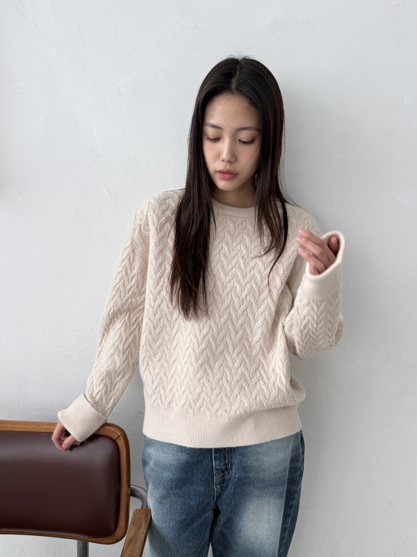 EOMPIT東大門㊣代購女裝新款25秋冬時尚職業真品休閑針織衫EOMPIT針織衫