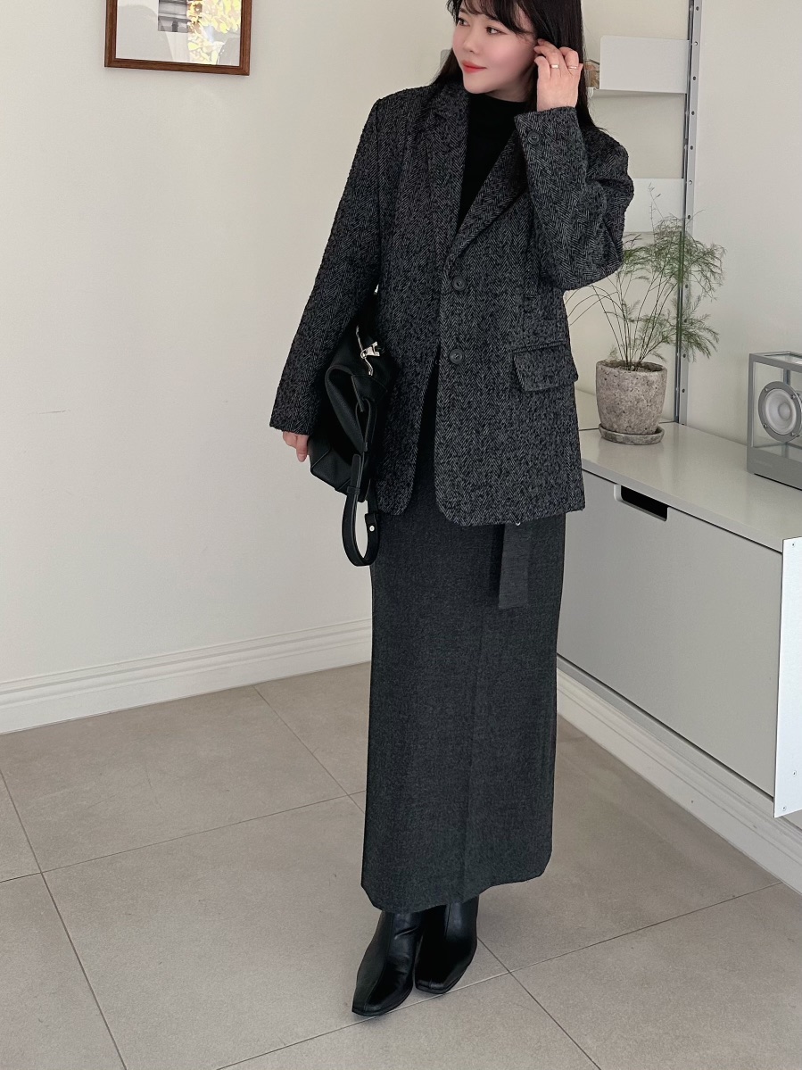 2ND GATE韓國直郵㊣女裝新品熱賣人氣時尚推薦職業長裙腰帶2ND GATE長裙