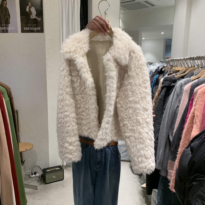 SSEMIENNE韓國直郵㊣女士新品推薦時尚25秋冬休閑熱賣夾克兩面SSENIQUE夾克圖色1