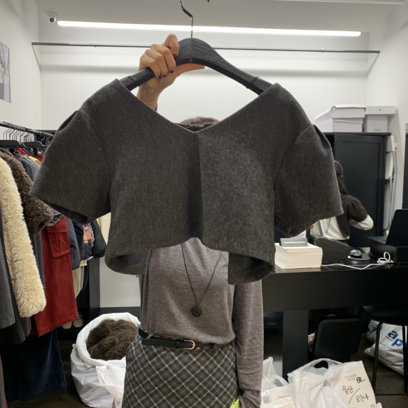 UNANSWERED-MYSTERY韓國代購㊣女裝新品人氣夾克不含內搭羊毛UNANSWERED-MYSTERY夾克圖色2