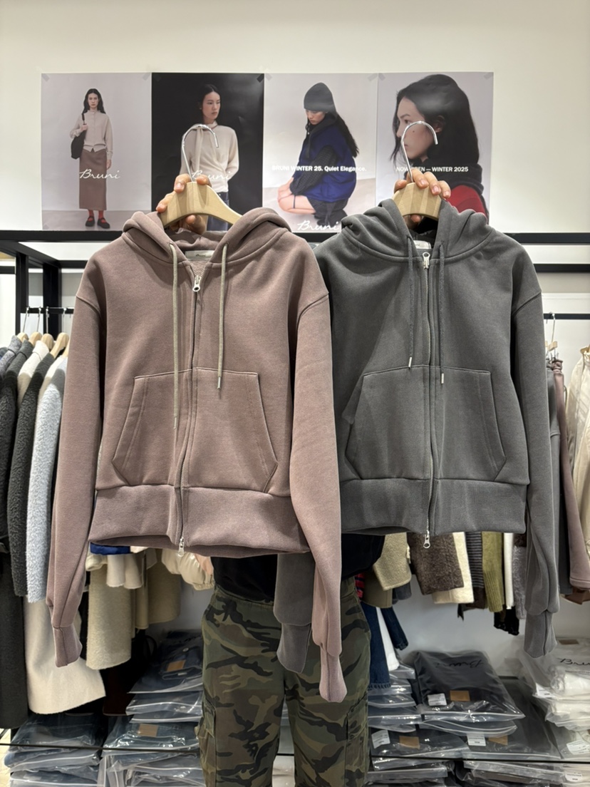 BRUNI/RICOTTA東大門㊣實拍女士新品職業推薦夾克連帽拉鏈衫BRUNI/RICOTTA夾克