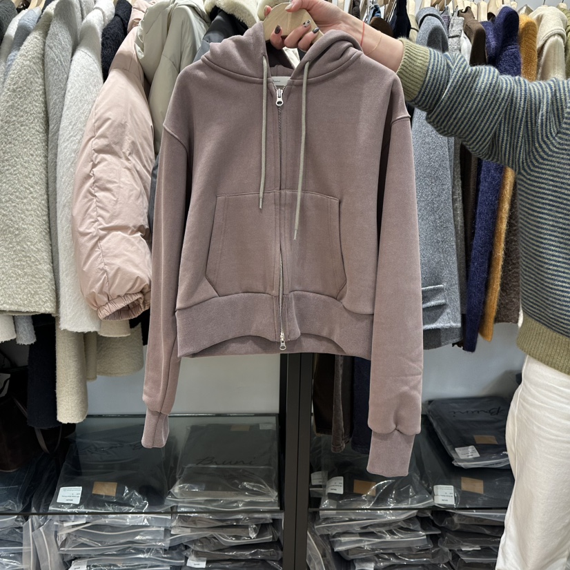 BRUNI/RICOTTA東大門㊣實拍女士新品職業推薦夾克連帽拉鏈衫BRUNI/RICOTTA夾克圖色2