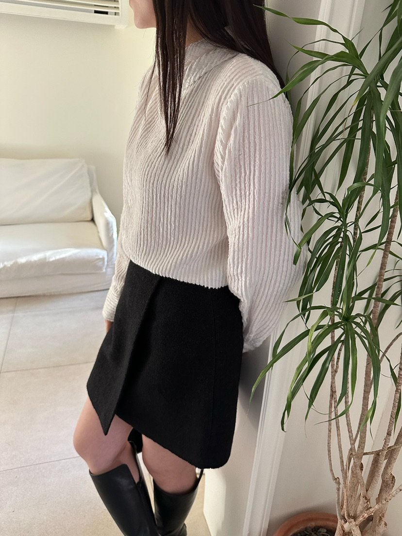 2ND GATE東大門㊣實拍女士新款休閑時尚25秋冬襯衫蕾絲衫天鵝絨2ND GATE襯衫/蕾絲衫