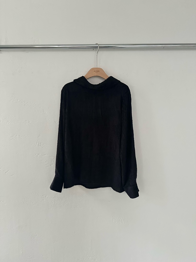 2ND GATE東大門㊣實拍女士新款休閑時尚25秋冬襯衫蕾絲衫天鵝絨2ND GATE襯衫/蕾絲衫圖色3