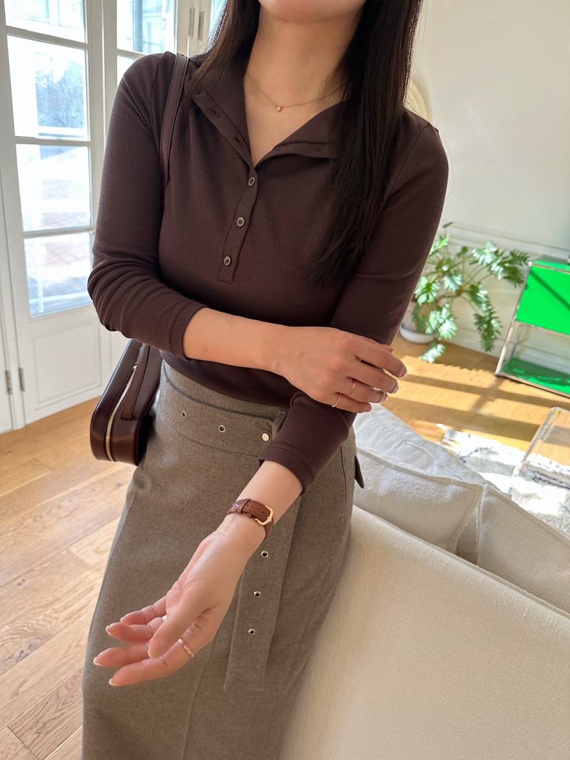 2ND GATE東大門㊣直郵女裝新款熱賣25秋冬人氣職業長袖T恤2ND GATE長袖T恤