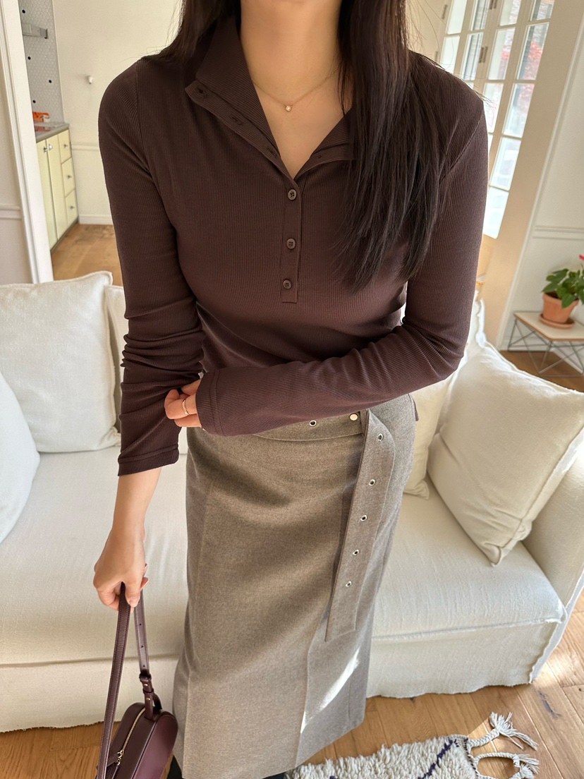 2ND GATE東大門㊣直郵女裝新款熱賣25秋冬人氣職業長袖T恤2ND GATE長袖T恤