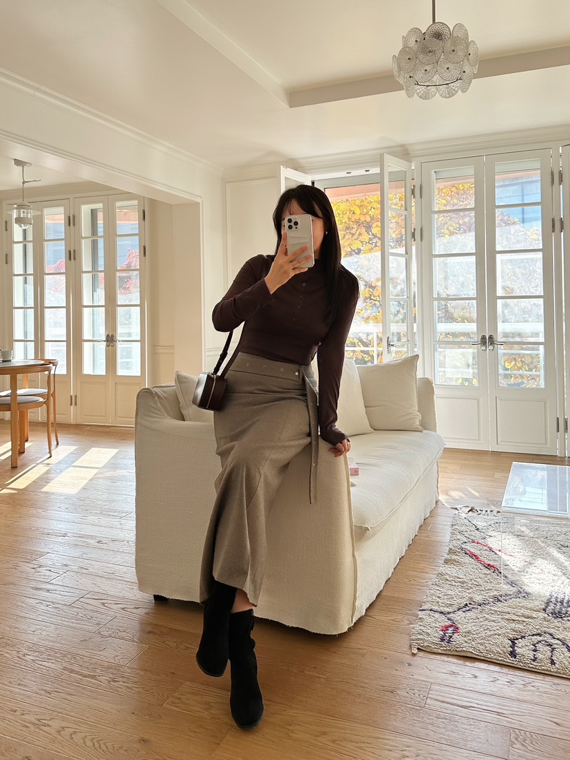 2ND GATE東大門㊣直郵女裝新款熱賣25秋冬人氣職業長袖T恤2ND GATE長袖T恤