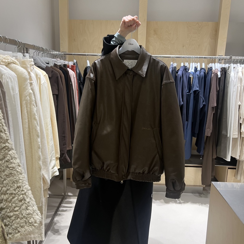 DEUO韓國直郵㊣女士新品推薦真品熱賣時尚休閑25秋冬夾克皮革DEUO夾克圖色1