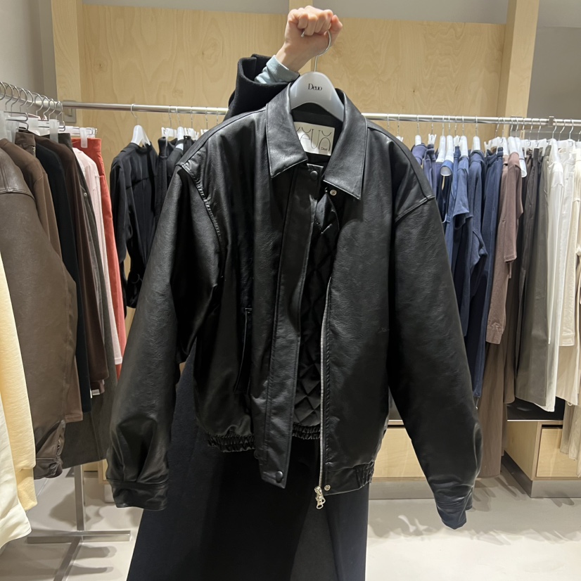 DEUO韓國直郵㊣女士新品推薦真品熱賣時尚休閑25秋冬夾克皮革DEUO夾克圖色2