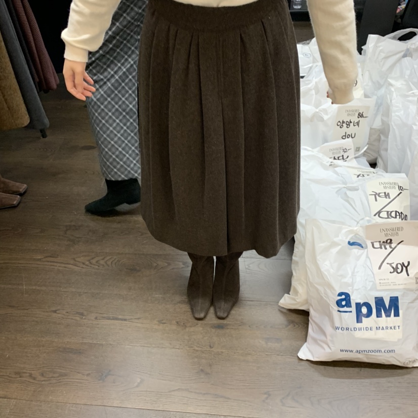 UNANSWERED-MYSTERY韓國直郵㊣女士新品真品職業半身裙中短裙UNANSWERED-MYSTERY半身裙/中短裙圖色2