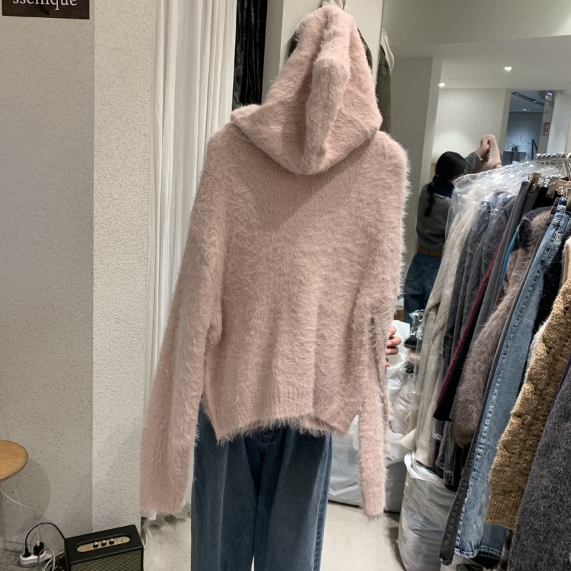 SSEMIENNE東大門㊣實拍女裝新品職業25秋冬推薦人氣針織衫毛皮SSENIQUE針織衫