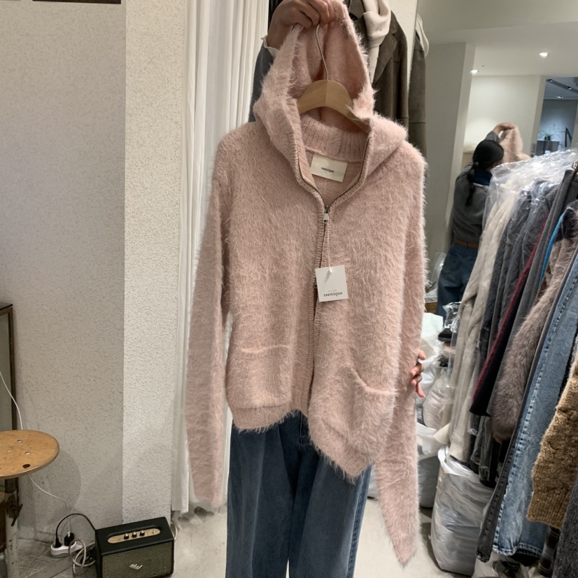 SSEMIENNE東大門㊣實拍女裝新品職業25秋冬推薦人氣針織衫毛皮SSENIQUE針織衫圖色1