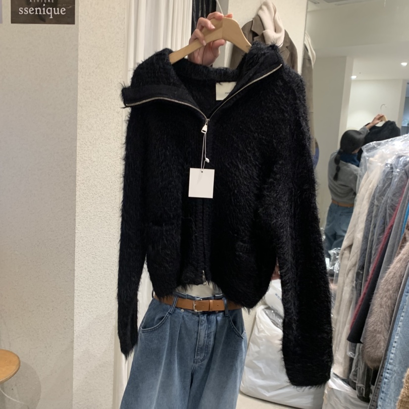 SSEMIENNE東大門㊣實拍女裝新品職業25秋冬推薦人氣針織衫毛皮SSENIQUE針織衫圖色2