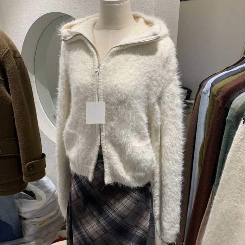 SSEMIENNE東大門㊣實拍女裝新品職業25秋冬推薦人氣針織衫毛皮SSENIQUE針織衫圖色3