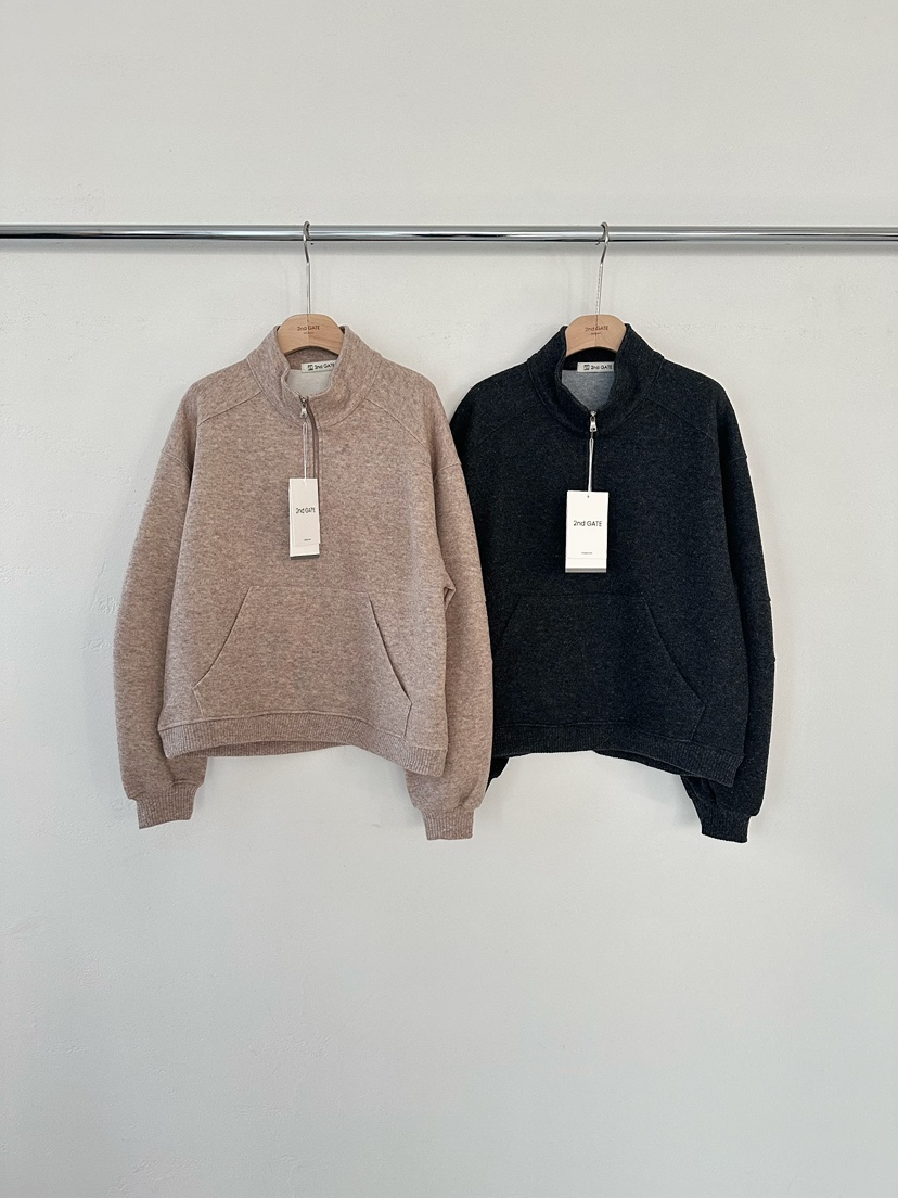 2ND GATE東大門㊣直郵女裝新品熱賣時尚職業人氣25秋冬衛衣拉鏈2ND GATE衛衣