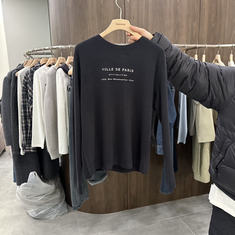 URBANSTORY/REMAKING韓國代購㊣女裝新品人氣25秋冬長袖T恤Remaking/URBANSTORY長袖T恤圖色3