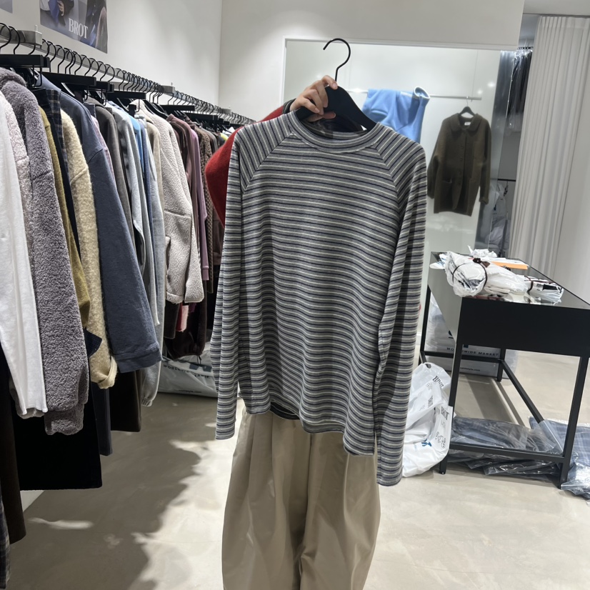 BROT東大門㊣實拍女士新品人氣職業25秋冬真品熱賣時尚長袖T恤BROT長袖T恤圖色1