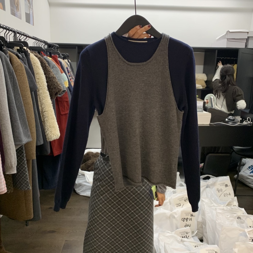 UNANSWERED-MYSTERY東大門㊣實拍女裝新品休閑推薦套裝可拆卸UNANSWERED-MYSTERY套裝圖色2