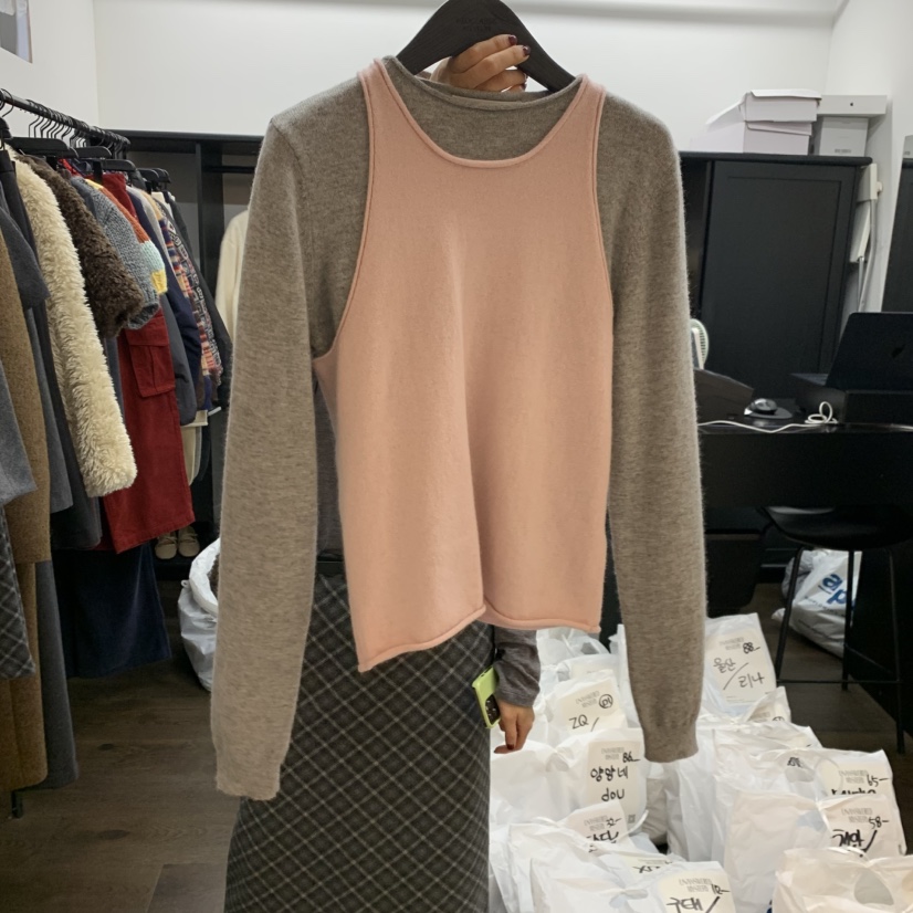 UNANSWERED-MYSTERY東大門㊣實拍女裝新品休閑推薦套裝可拆卸UNANSWERED-MYSTERY套裝圖色3