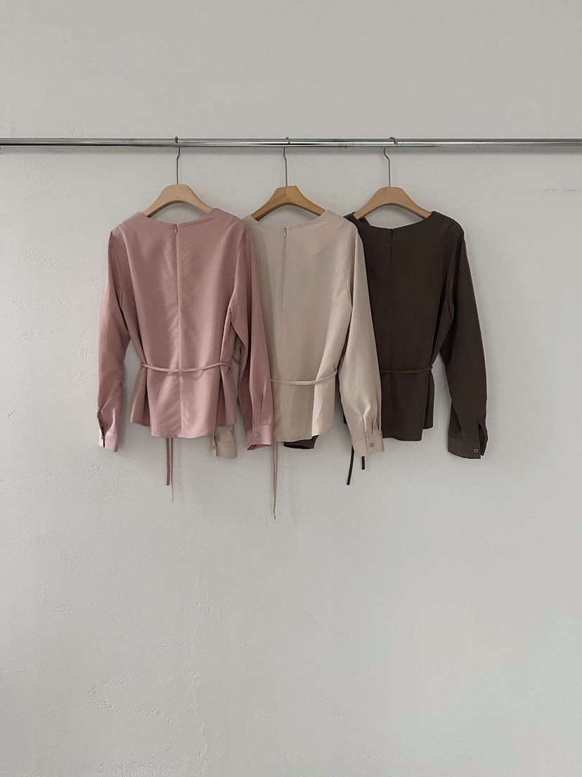 2ND GATE東大門㊣代購女士新品推薦人氣真品襯衫蕾絲衫含腰繩2ND GATE襯衫/蕾絲衫