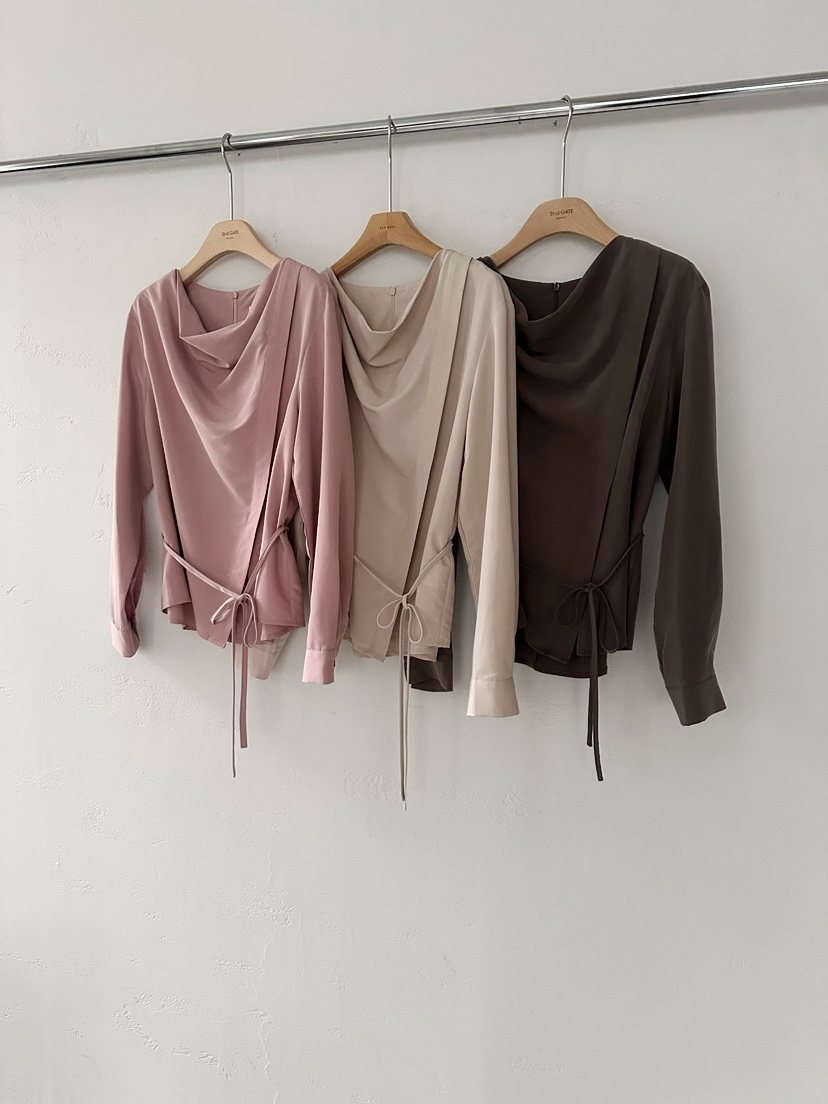 2ND GATE東大門㊣代購女士新品推薦人氣真品襯衫蕾絲衫含腰繩2ND GATE襯衫/蕾絲衫