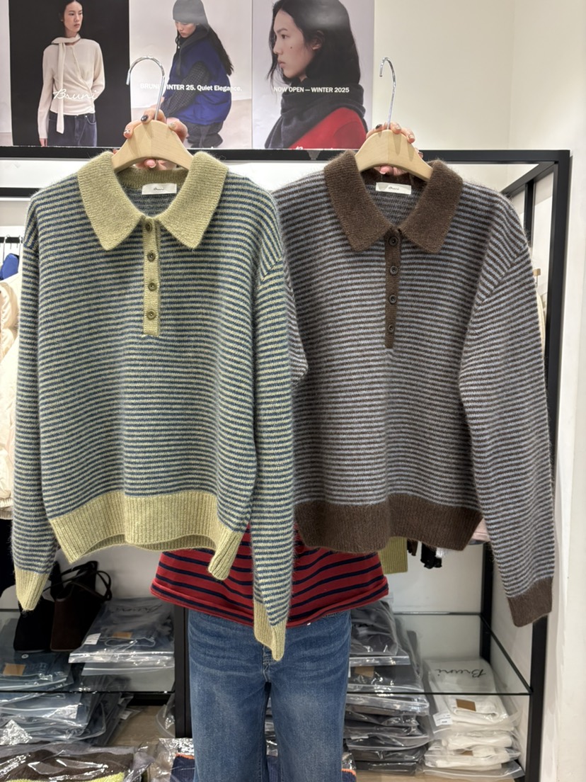 BRUNI/RICOTTA東大門㊣代購女裝新品熱賣25秋冬針織衫套裝浣熊BRUNI/RICOTTA針織衫