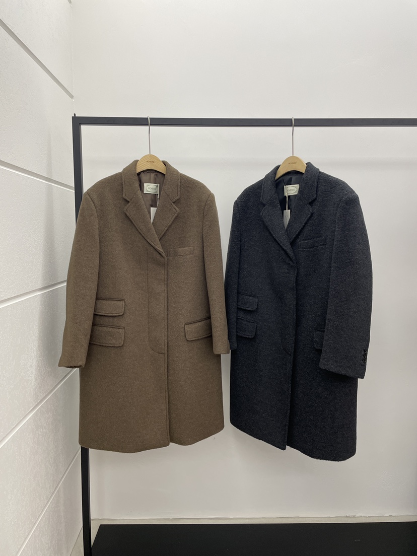 MOVENNE東大門㊣實拍女裝新款時尚休閑職業真品推薦中長款大衣MOVENNE中長款大衣