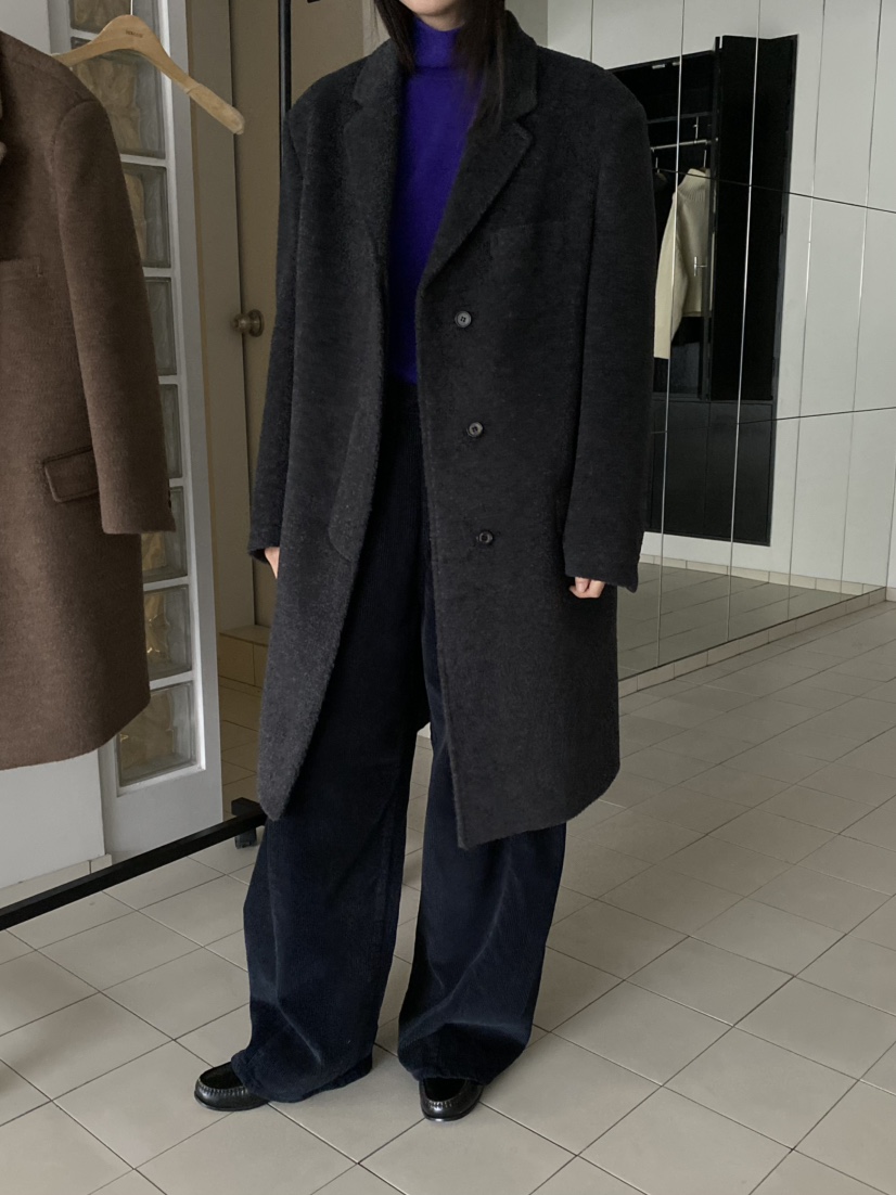 MOVENNE東大門㊣實拍女裝新款時尚休閑職業真品推薦中長款大衣MOVENNE中長款大衣