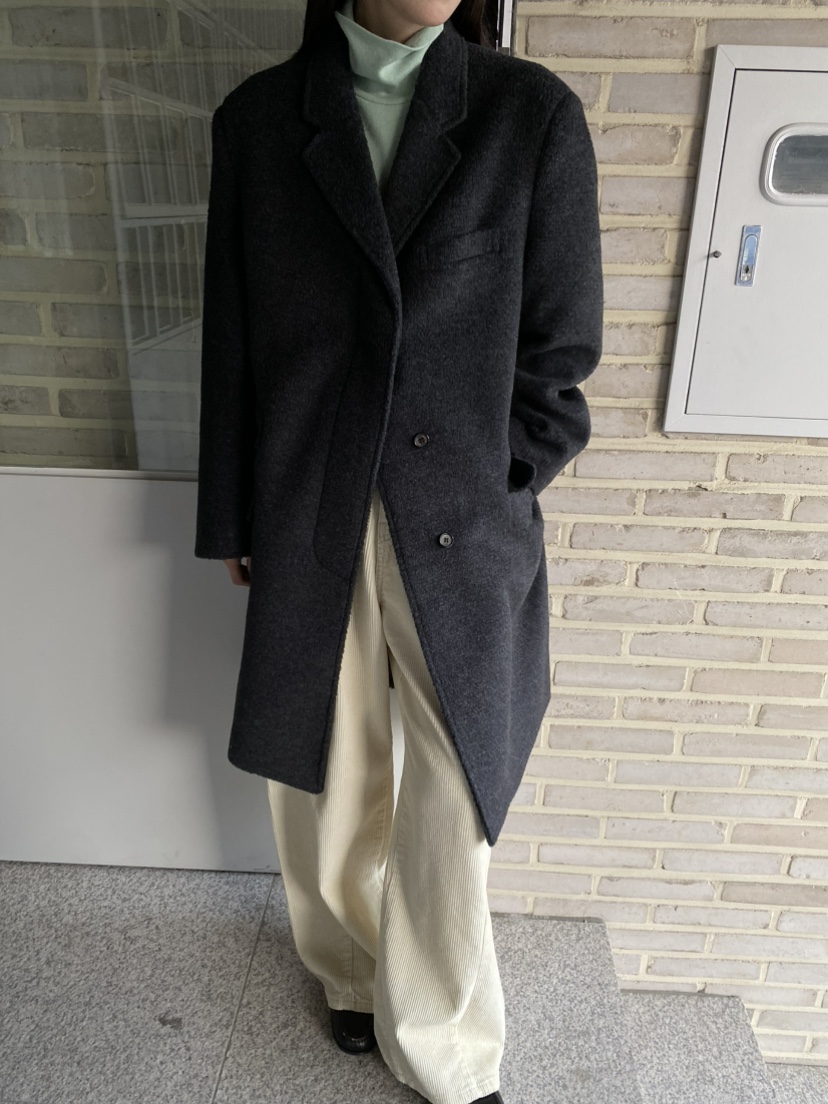 MOVENNE東大門㊣實拍女裝新款時尚休閑職業真品推薦中長款大衣MOVENNE中長款大衣