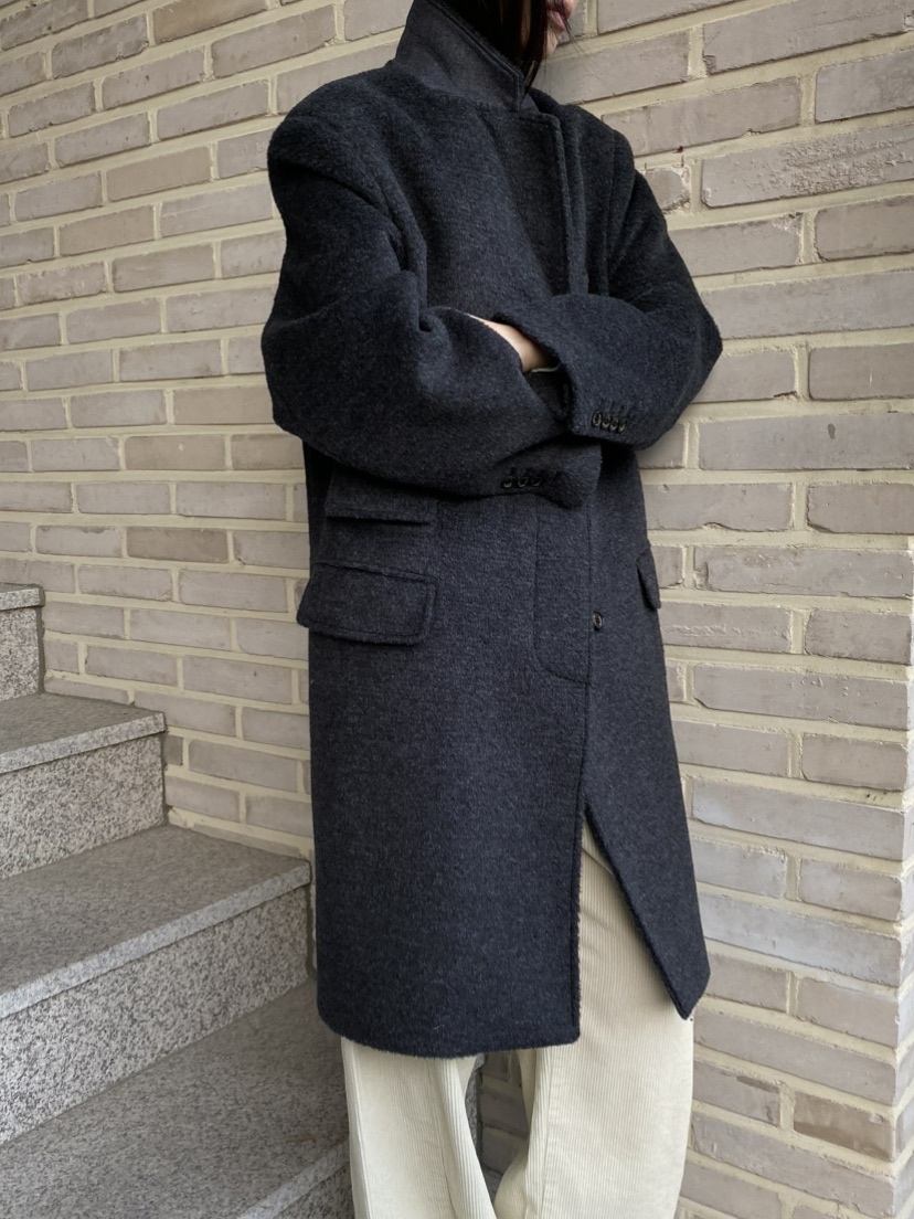 MOVENNE東大門㊣實拍女裝新款時尚休閑職業真品推薦中長款大衣MOVENNE中長款大衣