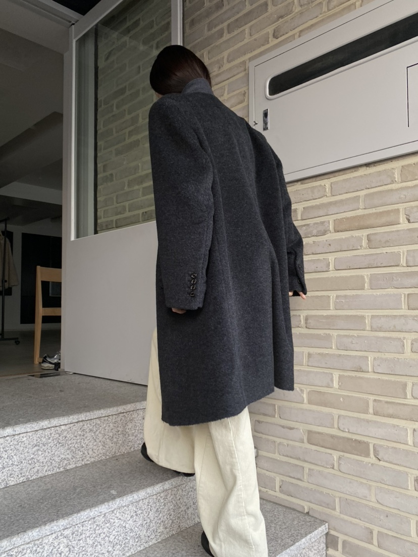 MOVENNE東大門㊣實拍女裝新款時尚休閑職業真品推薦中長款大衣MOVENNE中長款大衣