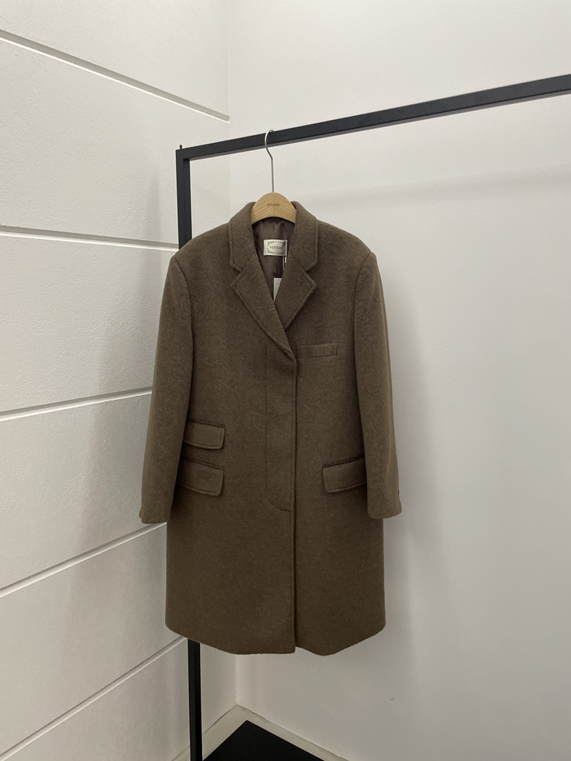 MOVENNE東大門㊣實拍女裝新款時尚休閑職業真品推薦中長款大衣MOVENNE中長款大衣圖色1