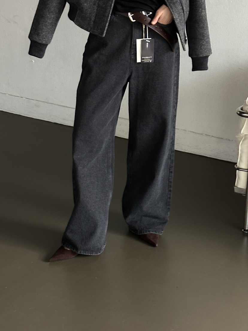 MOVENNE東大門㊣代購女士新款職業時尚真品人氣休閑牛仔褲羊毛MOVENNE牛仔褲