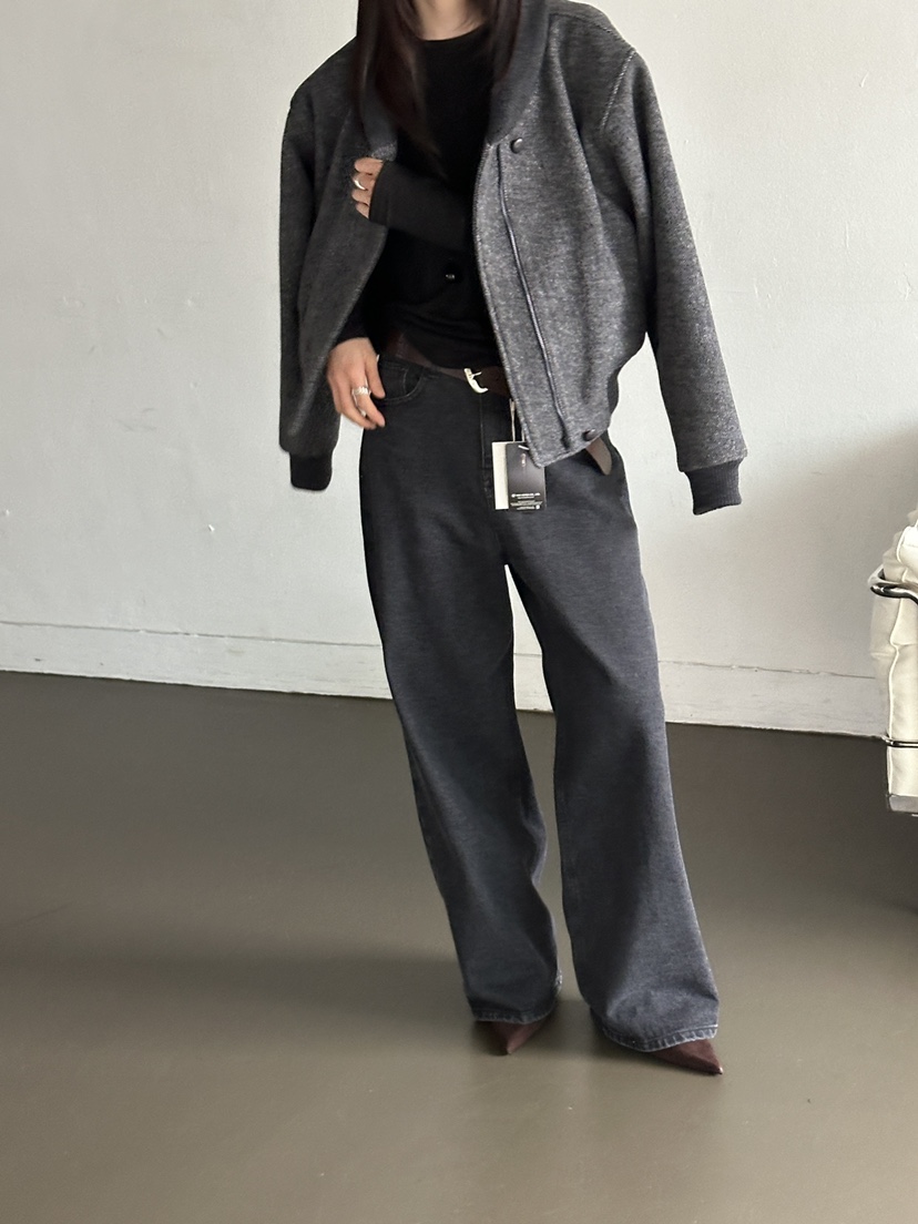 MOVENNE東大門㊣代購女士新款職業時尚真品人氣休閑牛仔褲羊毛MOVENNE牛仔褲