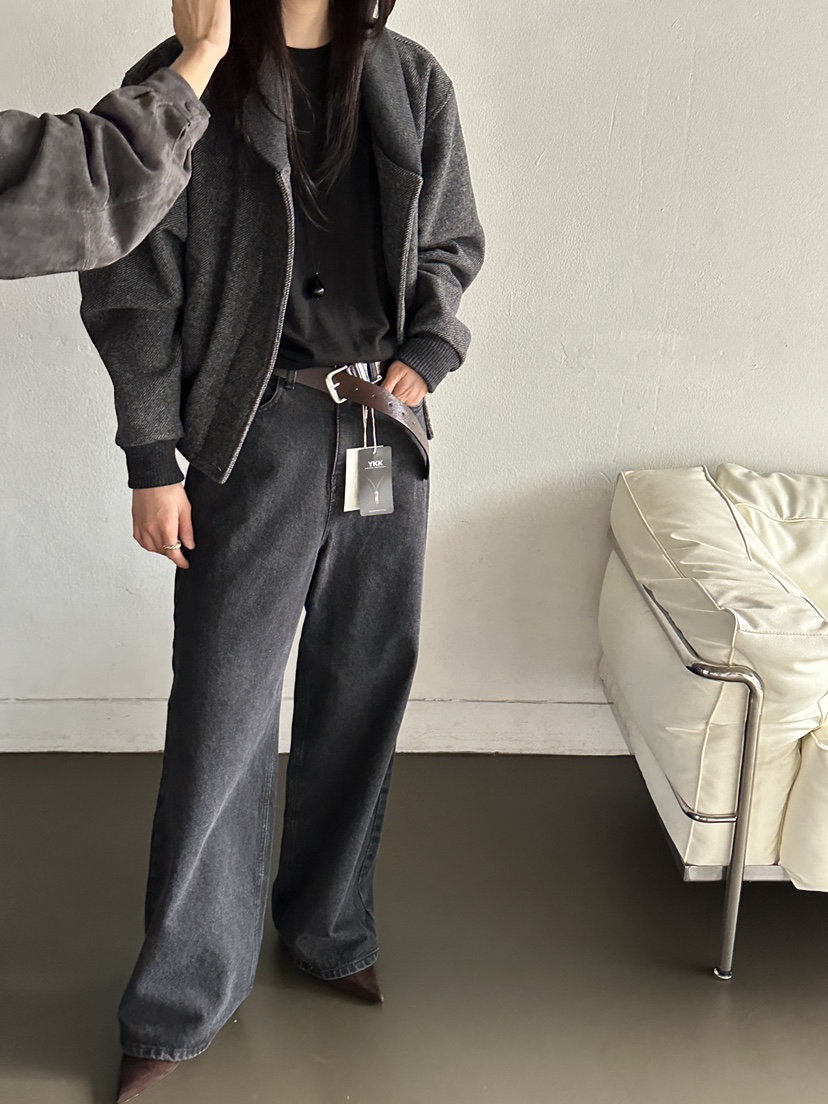 MOVENNE東大門㊣代購女士新款職業時尚真品人氣休閑牛仔褲羊毛MOVENNE牛仔褲