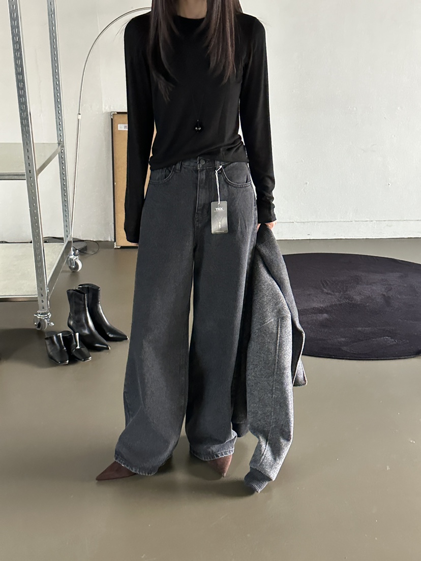 MOVENNE東大門㊣代購女士新款職業時尚真品人氣休閑牛仔褲羊毛MOVENNE牛仔褲