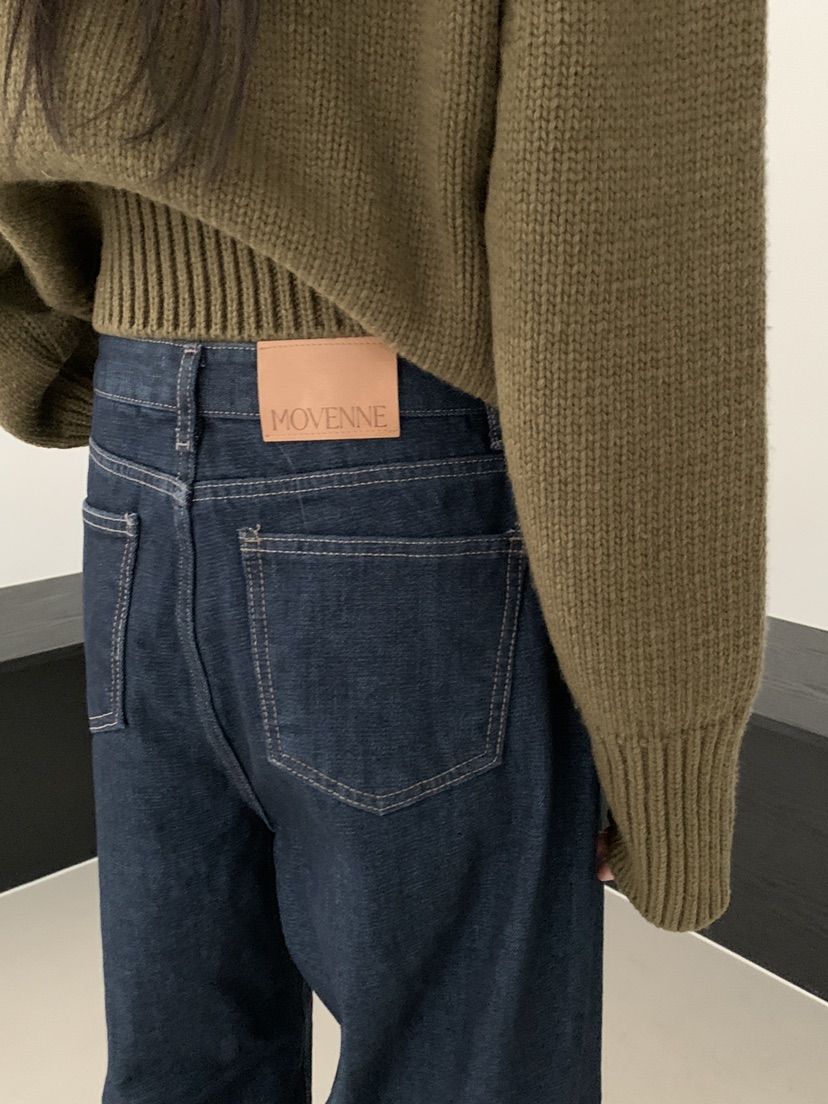 MOVENNE韓國直郵㊣女裝新品人氣時尚熱賣真品推薦25秋冬牛仔褲MOVENNE牛仔褲