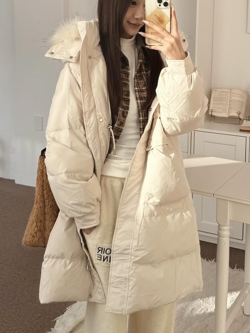 BUTTER-P韓國代購㊣女裝新款真品時尚熱賣推薦長款羽絨服絨BUTTER-P長款羽絨服