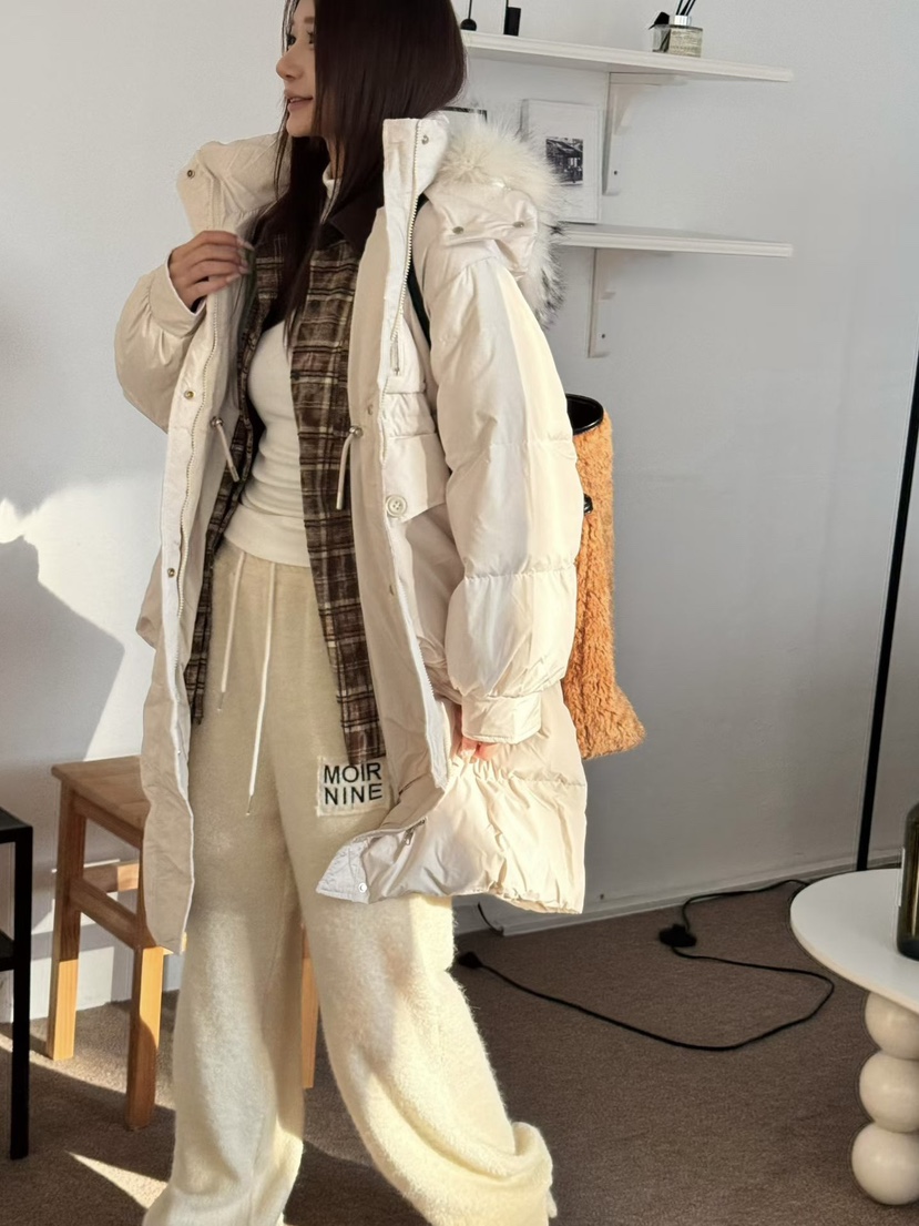 BUTTER-P韓國代購㊣女裝新款真品時尚熱賣推薦長款羽絨服絨BUTTER-P長款羽絨服