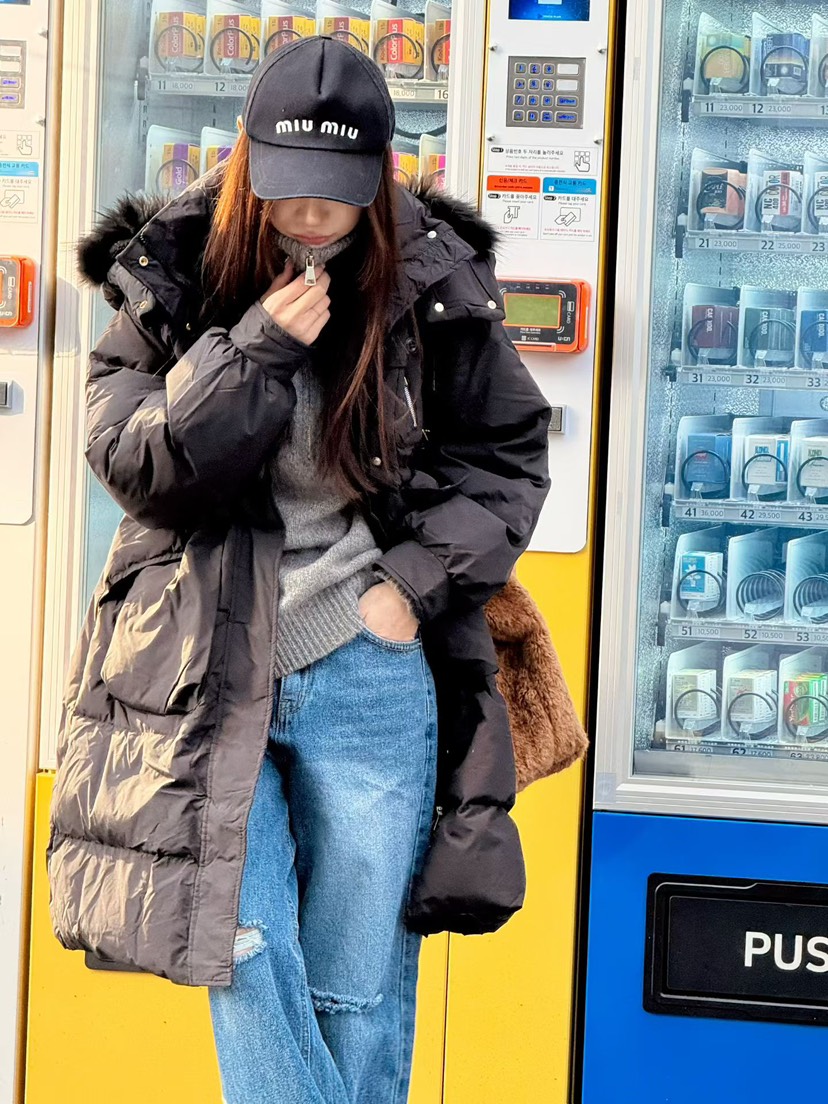 BUTTER-P韓國代購㊣女裝新款真品時尚熱賣推薦長款羽絨服絨BUTTER-P長款羽絨服