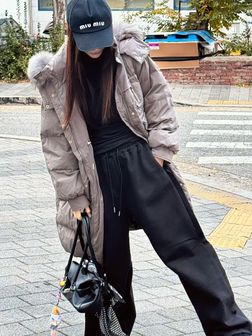 BUTTER-P韓國代購㊣女裝新款真品時尚熱賣推薦長款羽絨服絨BUTTER-P長款羽絨服