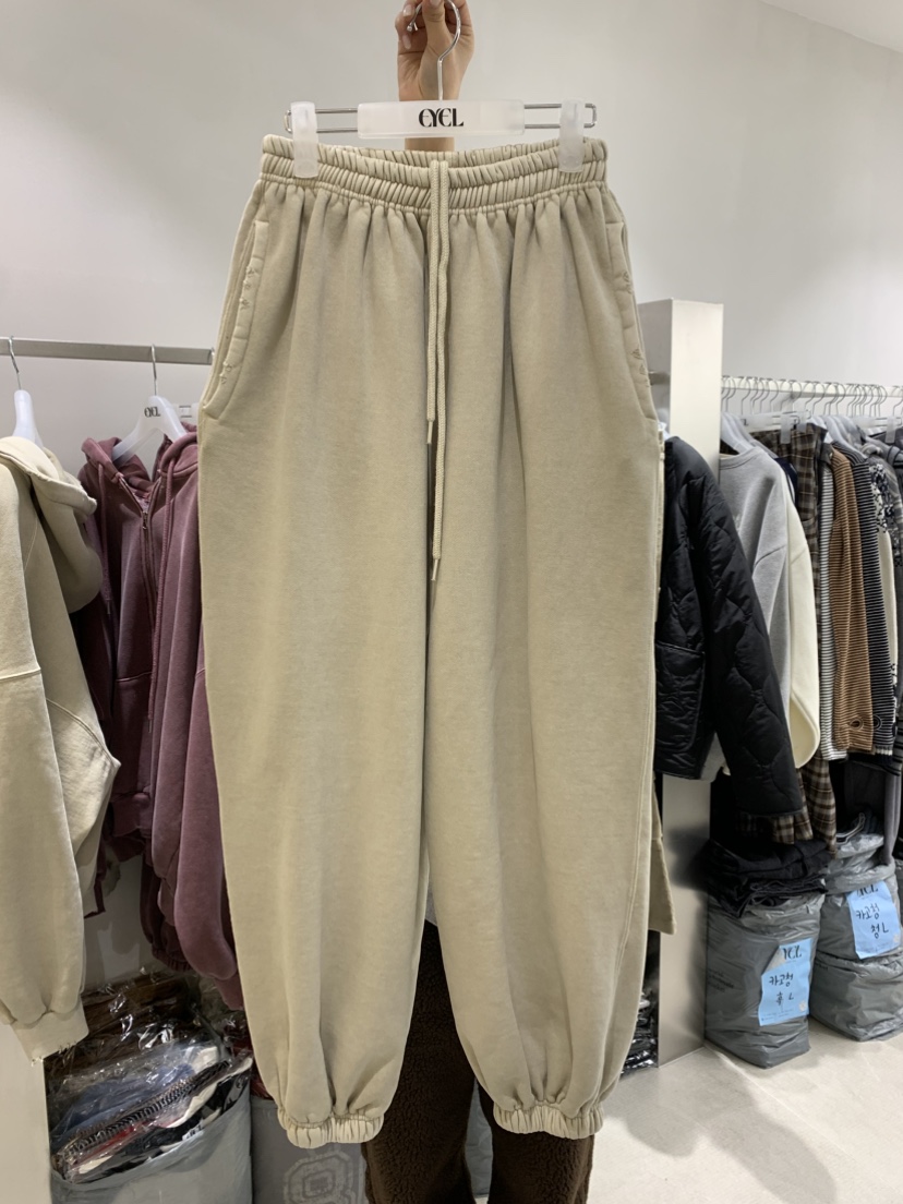 EYEL韓國直郵㊣女裝新品熱賣休閑25秋冬人氣真品休閑褲豬皮EYEL休閑褲圖色1