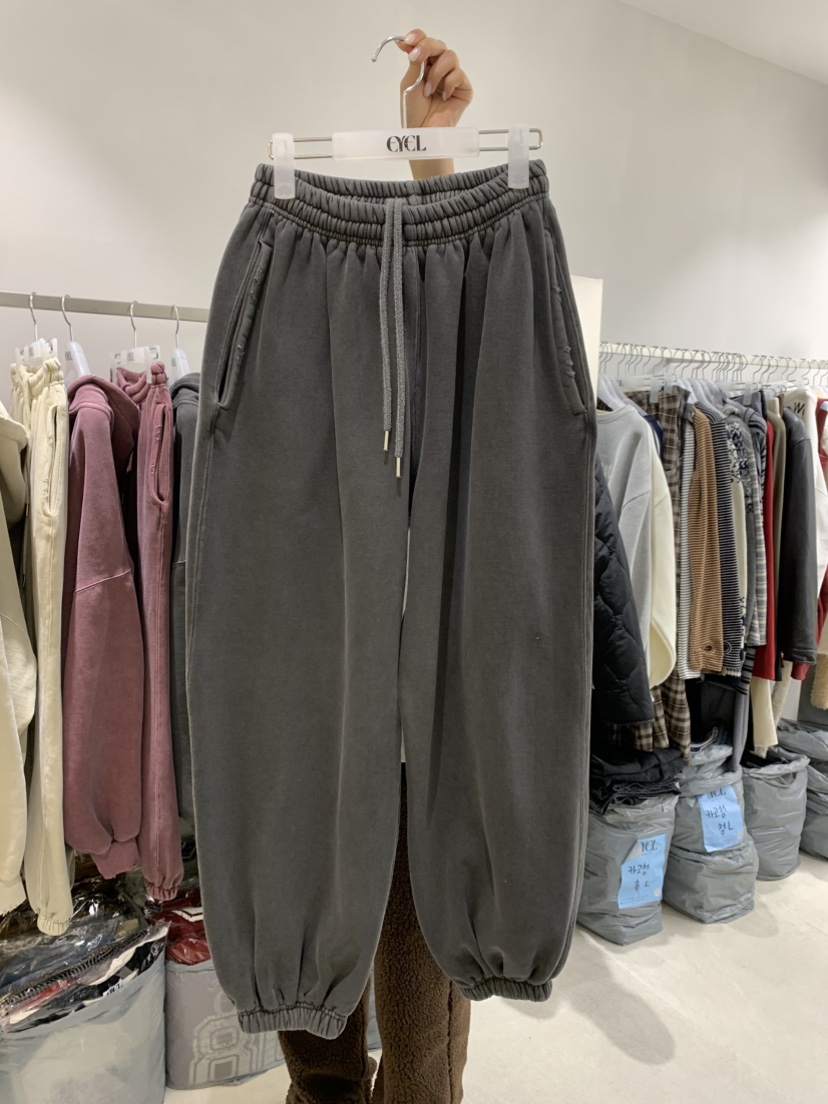 EYEL韓國直郵㊣女裝新品熱賣休閑25秋冬人氣真品休閑褲豬皮EYEL休閑褲圖色3