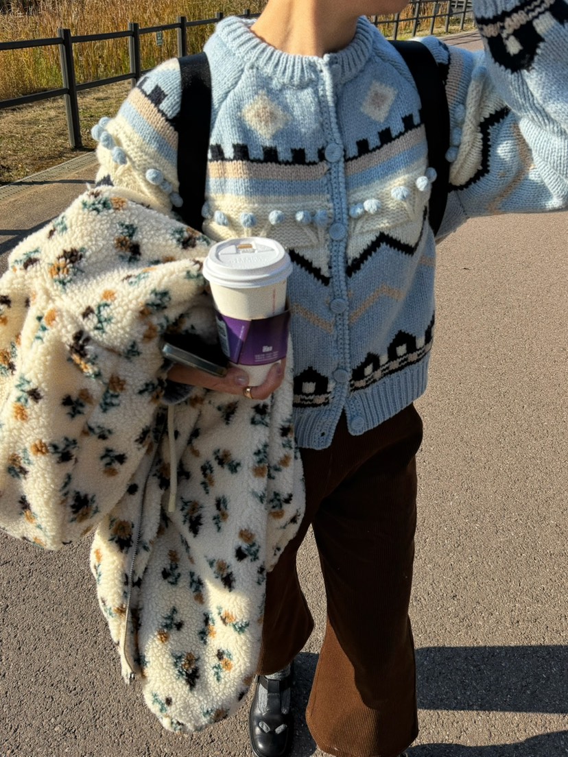 OLI SEOUL韓國直郵㊣女士新品職業人氣熱賣休閑針織衫開衫OLI SEOUL針織衫