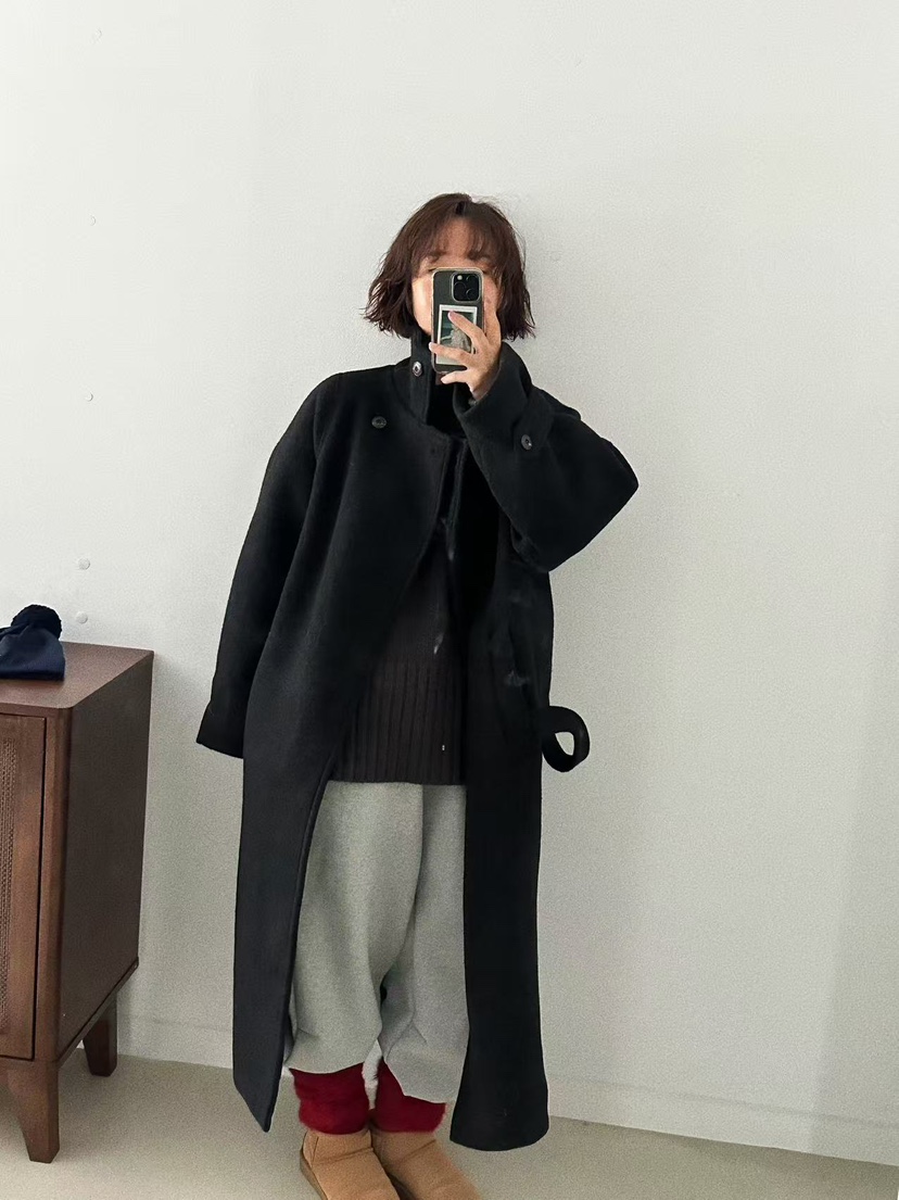 OLI SEOUL東大門㊣直郵女士新款真品推薦人氣熱賣中長款大衣OLI SEOUL中長款大衣