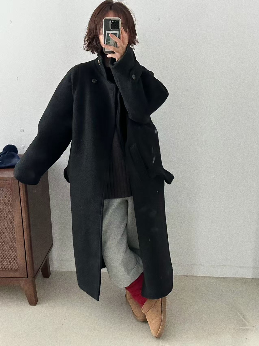 OLI SEOUL東大門㊣直郵女士新款真品推薦人氣熱賣中長款大衣OLI SEOUL中長款大衣