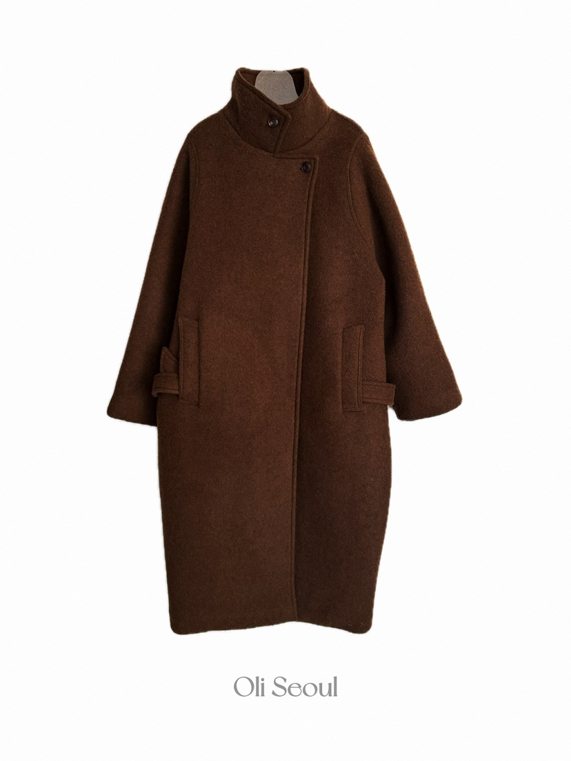 OLI SEOUL東大門㊣直郵女士新款真品推薦人氣熱賣中長款大衣OLI SEOUL中長款大衣圖色2